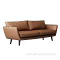 European style contemporary design solid wood custom pu 1+1+3 office sectional sofa set